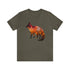 Autumn Fox Silhouette - Short Sleeve Tee Army